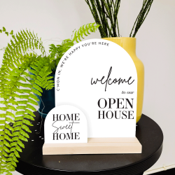 Arched Welcome Open House Sign - Kit No.1