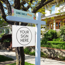 Come take a peep - Seasonal Sign Rider