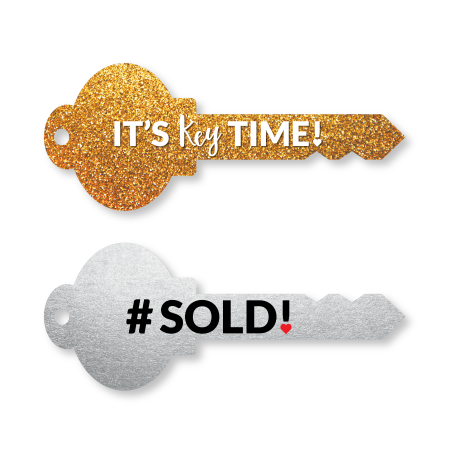 It's Key Time! / #Sold! - Key Testimonial Prop™ - Gold & Silver
