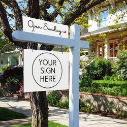 Open Sunday - Cursive with Heart - Sign Rider