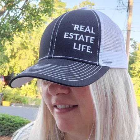 Trucker Hat - Real Estate Life - Black & White