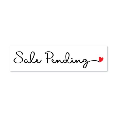 Sale Pending - Cursive with Heart - Sign Rider 1