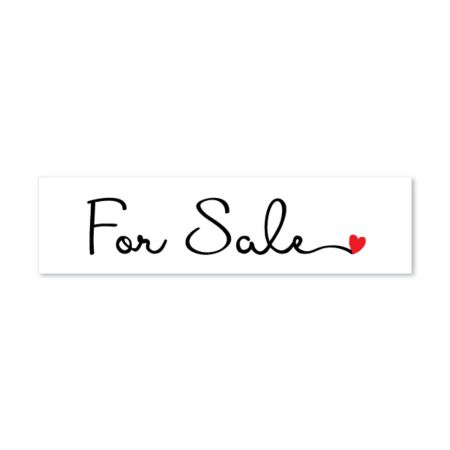 For Sale - Cursive with Heart - Sign Rider 1