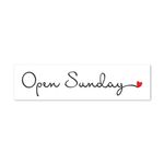 Open Sunday - Cursive with Heart - Sign Rider 1