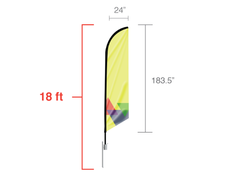 Feather Angled Flag 3