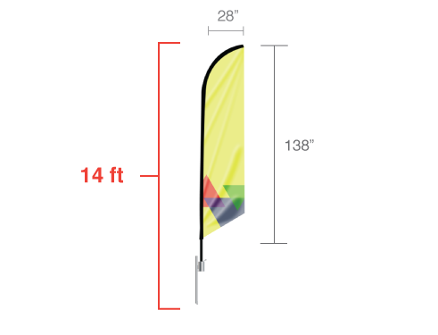 Feather Angled Flag 4