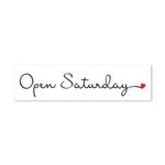 Open Saturday - Cursive with Heart - Sign Rider 1