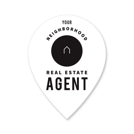 Your Neighborhood Agent - Black & White Map Pin 1