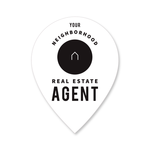 Your Neighborhood Agent - Black & White Map Pin 1