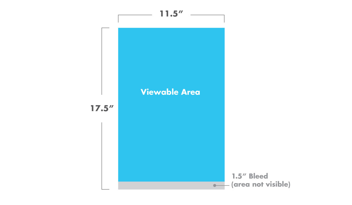 Table Top Banner Stand Viewable Area