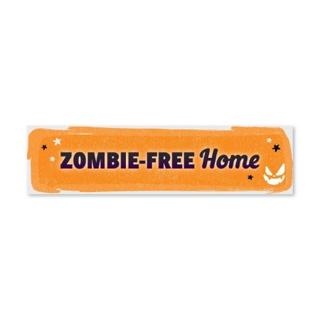 Zombie Free Home - Halloween Sign Rider 1