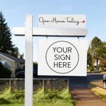 Open House Today - Cursive with Heart - Sign Rider 3