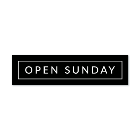 Open Sunday - Minimal - Sign Rider 1