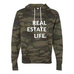 Real Estate Life.™ - Camo - Lightweight Unisex Hoodie 1