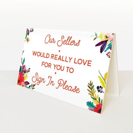 Sign-In Sign - Floral 2
