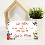 Sign-In Sign - Floral 1