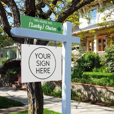 This house has Lucky Charm - Seasonal Sign Rider 3