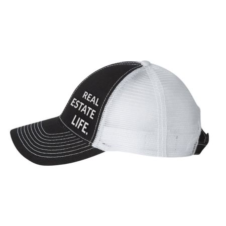 Trucker Hat - Real Estate Life - Black & White 3