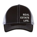 Trucker Hat - Real Estate Life - Black & White 2