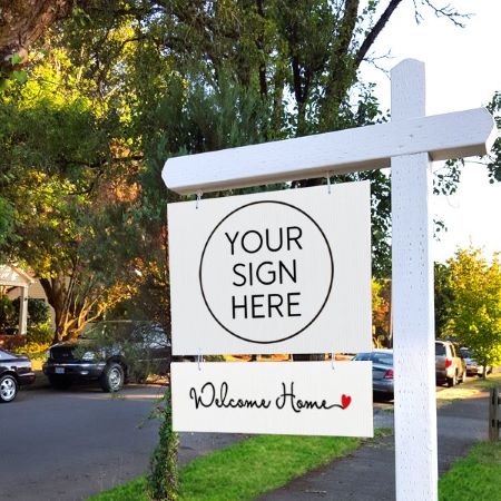 Welcome Home- Cursive with Heart - Sign Rider 2