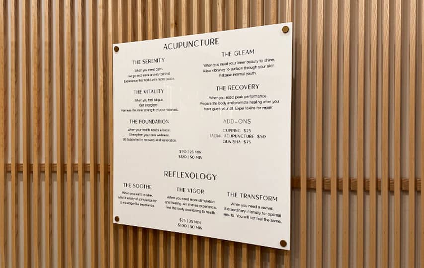 White Acrylic Signs 2